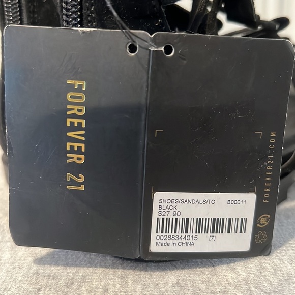 NEW Forever 21 Black Lace Up Sandals Size 7. - Picture 5 of 7